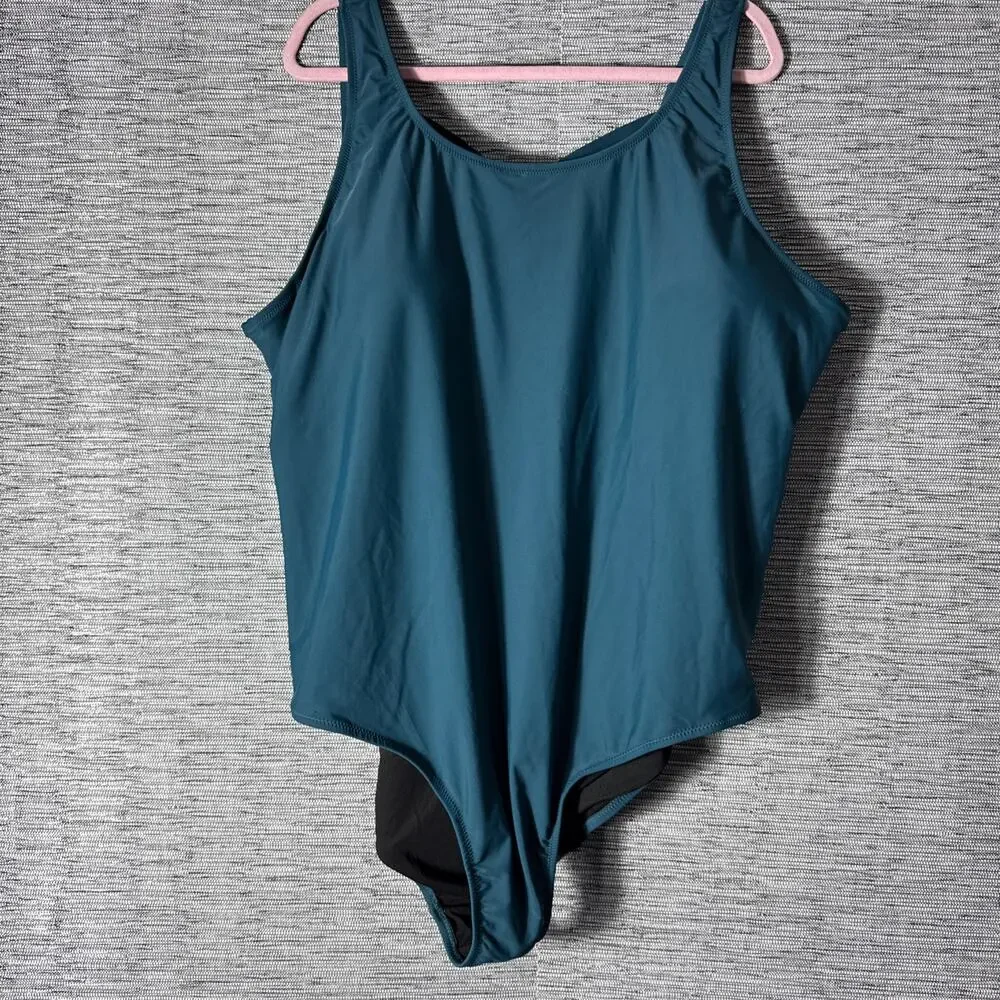 Women’s One Piece Swimsuit, Teal, 5X